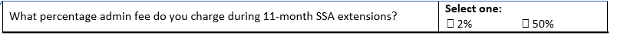 Example of the company information on the setup document.