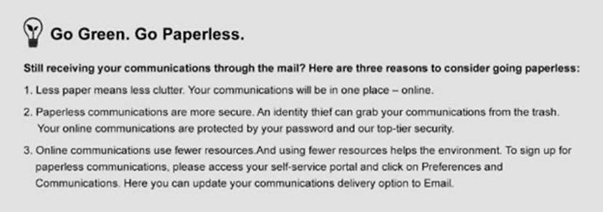 Go Green. Go Paperless.