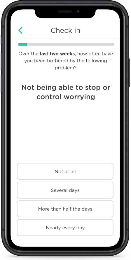 Assessment screen